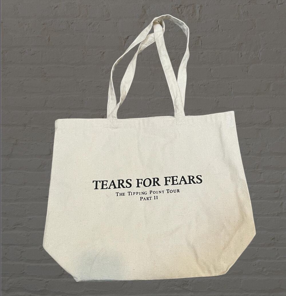 Tears for Fears Tipping Point Tour 2023 Tote Bag Part II Music Memorabilia Cream